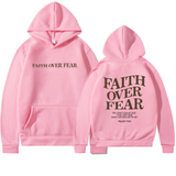 Faith Over Fear Hoodie – Inspirational Christian Pullover Hoodie for Men & Women Casual Streetwear Sweatshirt