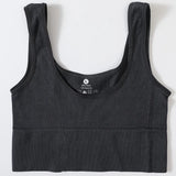 Women’s Seamless Ribbed Bra Crop Top – Wireless Sports Camisole