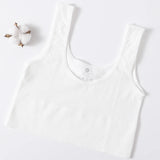 Women’s Seamless Ribbed Bra Crop Top – Wireless Sports Camisole