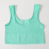 Women’s Seamless Ribbed Bra Crop Top – Wireless Sports Camisole