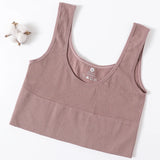 Women’s Seamless Ribbed Bra Crop Top – Wireless Sports Camisole