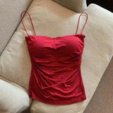 Women’s Crop Tank Top with Built-In Bra – Sleeveless Summer Camisole