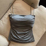 Women’s Crop Tank Top with Built-In Bra – Sleeveless Summer Camisole