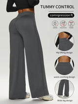Women’s Wide Leg Yoga Pants – High Waist Tummy Control Leggings