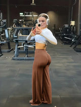 Women’s Wide Leg Yoga Pants – High Waist Tummy Control Leggings
