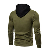 2026 Men's Fleece Hoodies Fashion Patchwork Big Pocket Casual Hooded Tops Men Hip Hop Sweatshirts Classic Color Block Pullovers