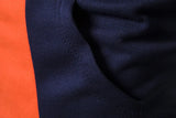 2026 Men's Fleece Hoodies Fashion Patchwork Big Pocket Casual Hooded Tops Men Hip Hop Sweatshirts Classic Color Block Pullovers
