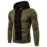 2026 Men's Fleece Hoodies Fashion Patchwork Big Pocket Casual Hooded Tops Men Hip Hop Sweatshirts Classic Color Block Pullovers
