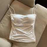 Women’s Crop Tank Top with Built-In Bra – Sleeveless Summer Camisole