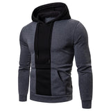 2026 Men's Fleece Hoodies Fashion Patchwork Big Pocket Casual Hooded Tops Men Hip Hop Sweatshirts Classic Color Block Pullovers
