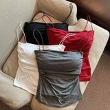 Women’s Crop Tank Top with Built-In Bra – Sleeveless Summer Camisole
