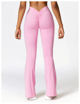 High-Waist Flare Yoga Pants – Supportive Fit for Training & Everyday Wear