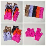 Women’s Seamless Gym Set – High Waist Booty Lift Leggings & Sports Bra
