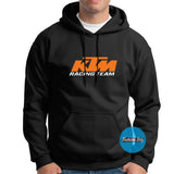 Black hoodie with KTM Racing Team logo on a white background