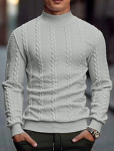 Men’s high collar knit sweater by Athletic Sanctuary featuring a vintage slim fit winter pullover in a cozy, stylish design.