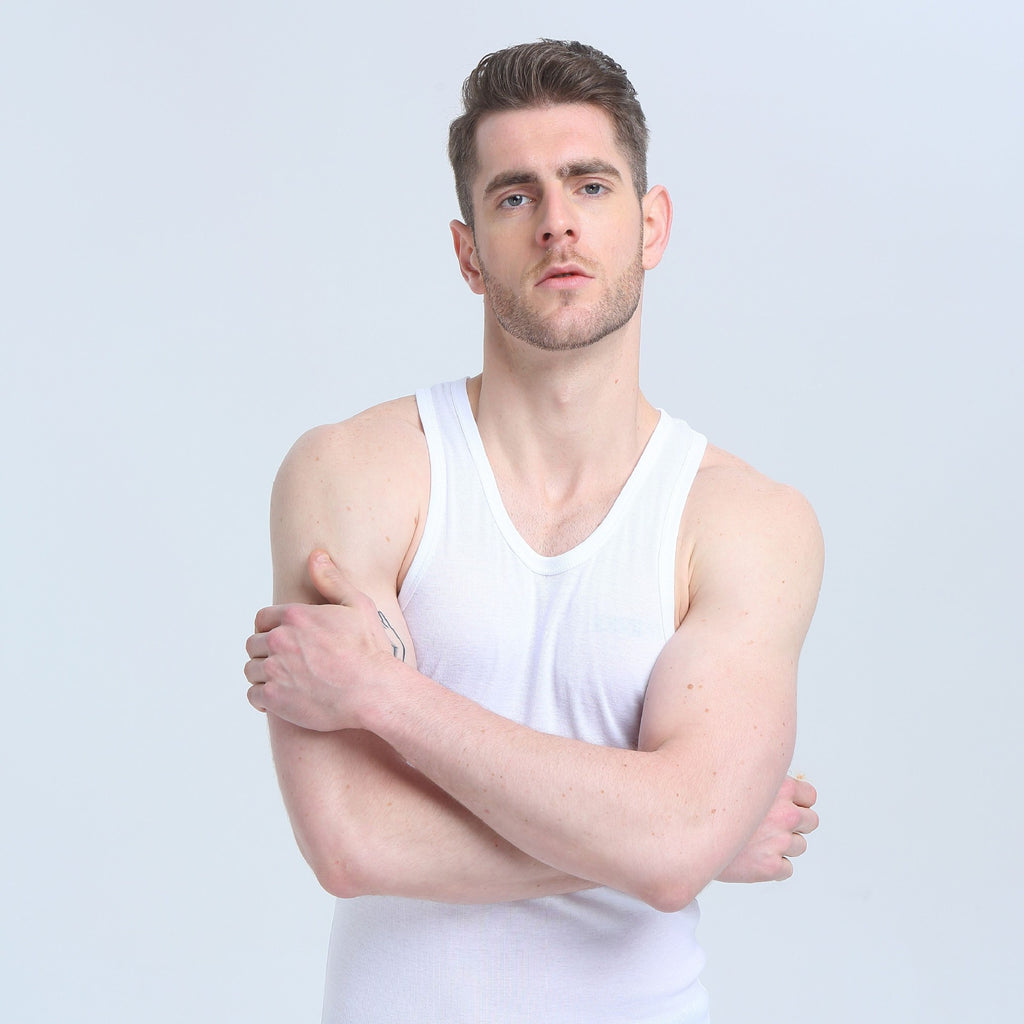 Plus-size men's breathable stretch tank top by Athletic Sanctuary, athletic gym undershirt in solid color, suitable for youth.