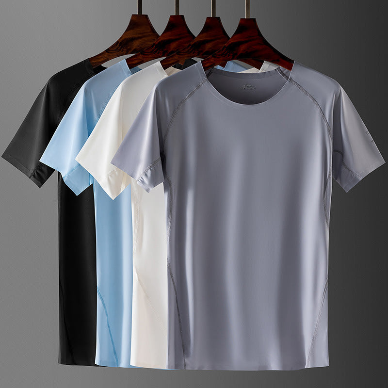 Men's athletic training T-shirt by Athletic Sanctuary, lightweight, breathable, quick-drying for summer outdoor running and sports.