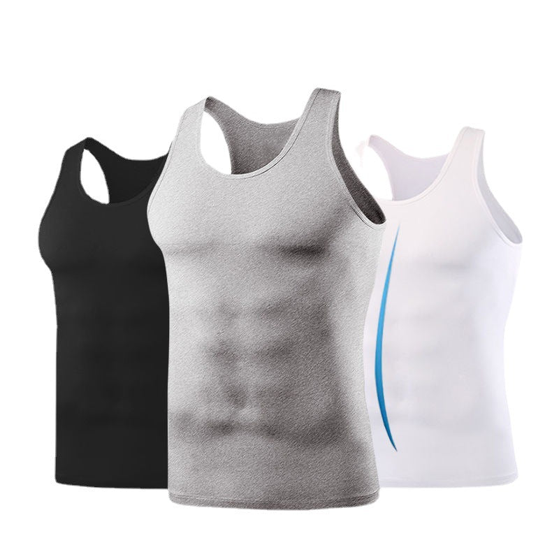 Plus-size men's athletic breathable tank top by Athletic Sanctuary, stretchy gym undershirt, solid color for youth and workouts.