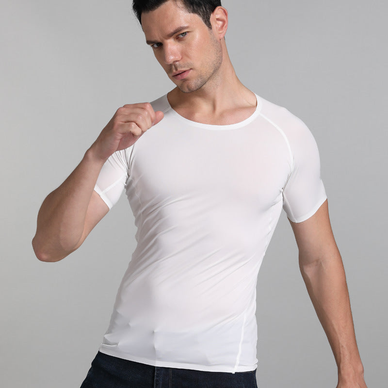 Men’s Athletic Sanctuary quick-drying breathable summer sports T-shirt for running, fitness, and outdoor basketball.
