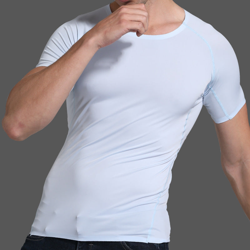 Men's Athletic Sanctuary summer sports T-shirt, breathable quick-drying fabric, ideal for running, fitness, and outdoor basketball.