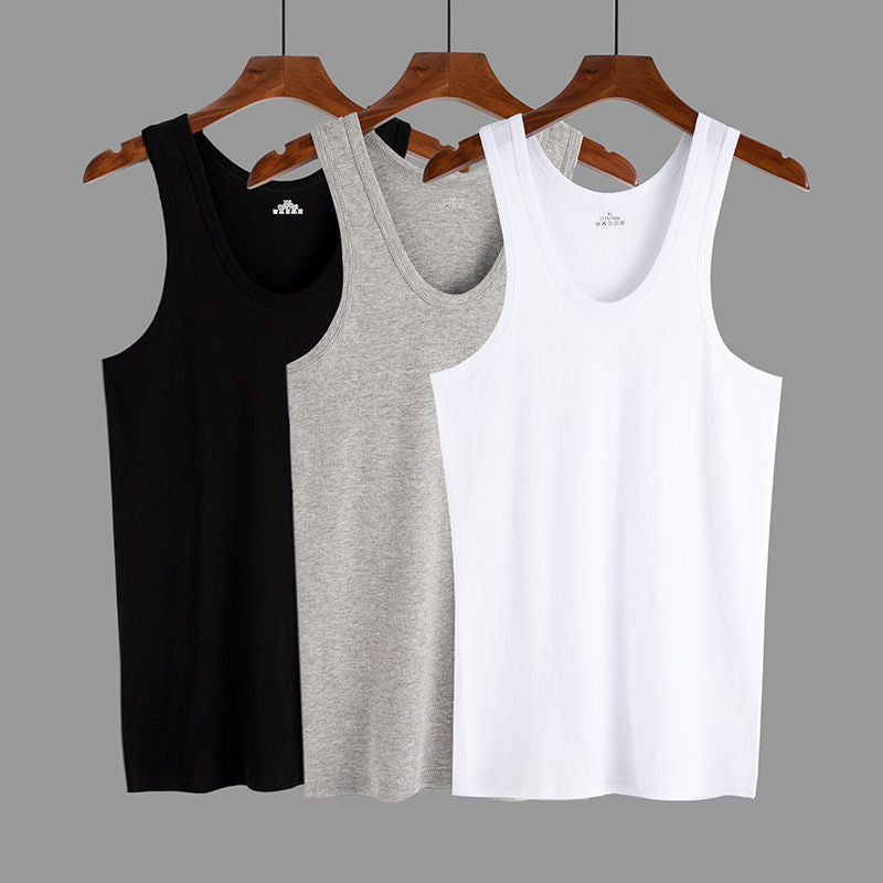 Plus-size men's athletic tank top by Athletic Sanctuary, breathable stretchy gym undershirt in solid color for youth and active wear.