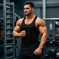 Men's summer sleeveless vest by Athletic Sanctuary, quick-dry breathable gym T-shirt with pockets and slim fit for running and training.