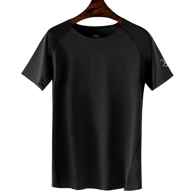 Men's Athletic Sanctuary summer training T-shirt for running and sports, quick-drying, breathable outdoor fitness shirt.
