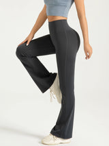 High-Waist Flared Yoga Pants – Supportive Fit for Workouts & Everyday Wear