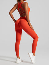 Women’s Seamless Gym Set – High Waist Booty Lift Leggings & Sports Bra
