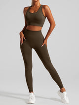 Women’s Seamless Gym Set – High Waist Booty Lift Leggings & Sports Bra
