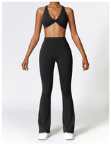 High-Waist Flare Yoga Pants – Supportive Fit for Training & Everyday Wear