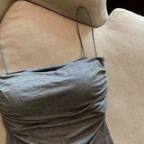 Women’s Crop Tank Top with Built-In Bra – Sleeveless Summer Camisole