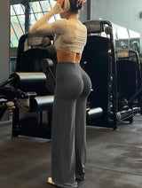 Women’s Wide Leg Yoga Pants – High Waist Tummy Control Leggings