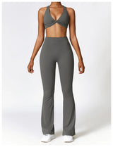 High-Waist Flare Yoga Pants – Supportive Fit for Training & Everyday Wear