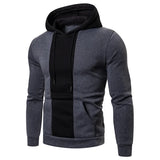 2026 Men's Fleece Hoodies Fashion Patchwork Big Pocket Casual Hooded Tops Men Hip Hop Sweatshirts Classic Color Block Pullovers