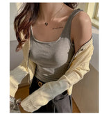 Backless Tank Tops with Built in Bra Women Summer White Sexy Square Neck Sleeveless Tops Ladies Black Camisole Tanks