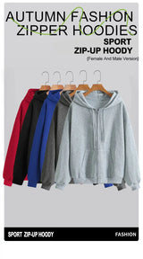 Women’s Oversized Zip-Up Hoodie – Relaxed Fit Streetwear Jacket