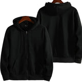 Men’s Zip-Up Hoodie – Casual Loose Fit Sweatshirt