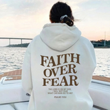 Faith Over Fear Hoodie – Inspirational Christian Pullover Hoodie for Men & Women Casual Streetwear Sweatshirt