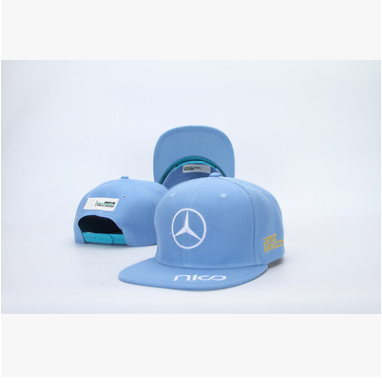 Mercedes F1 baseball hat by Athletic Sanctuary, adjustable snapback cap featuring racing-inspired design for men and women.