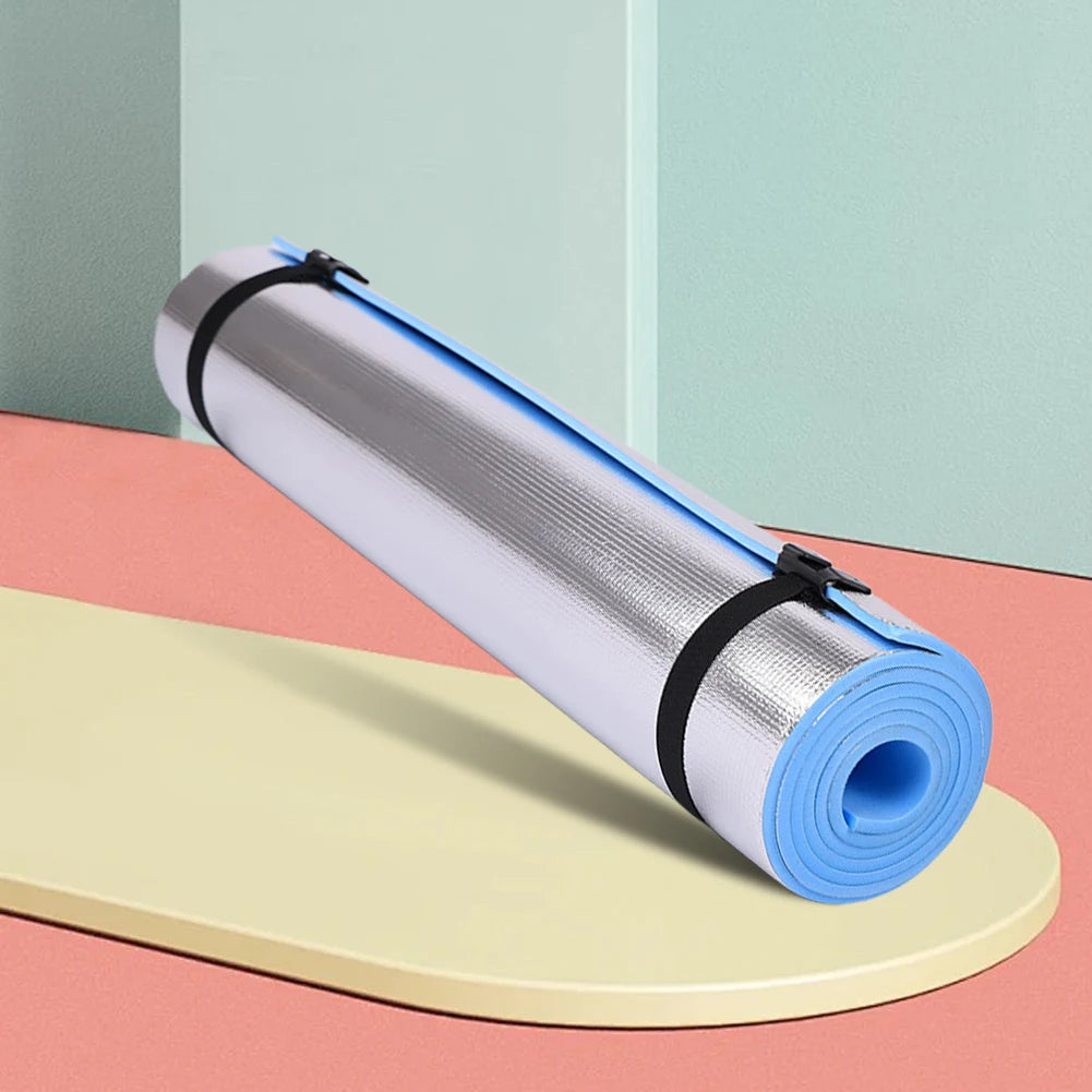 Athletic Sanctuary 10mm EVA yoga mat with thick, anti-slip surface suitable for exercise and camping activities