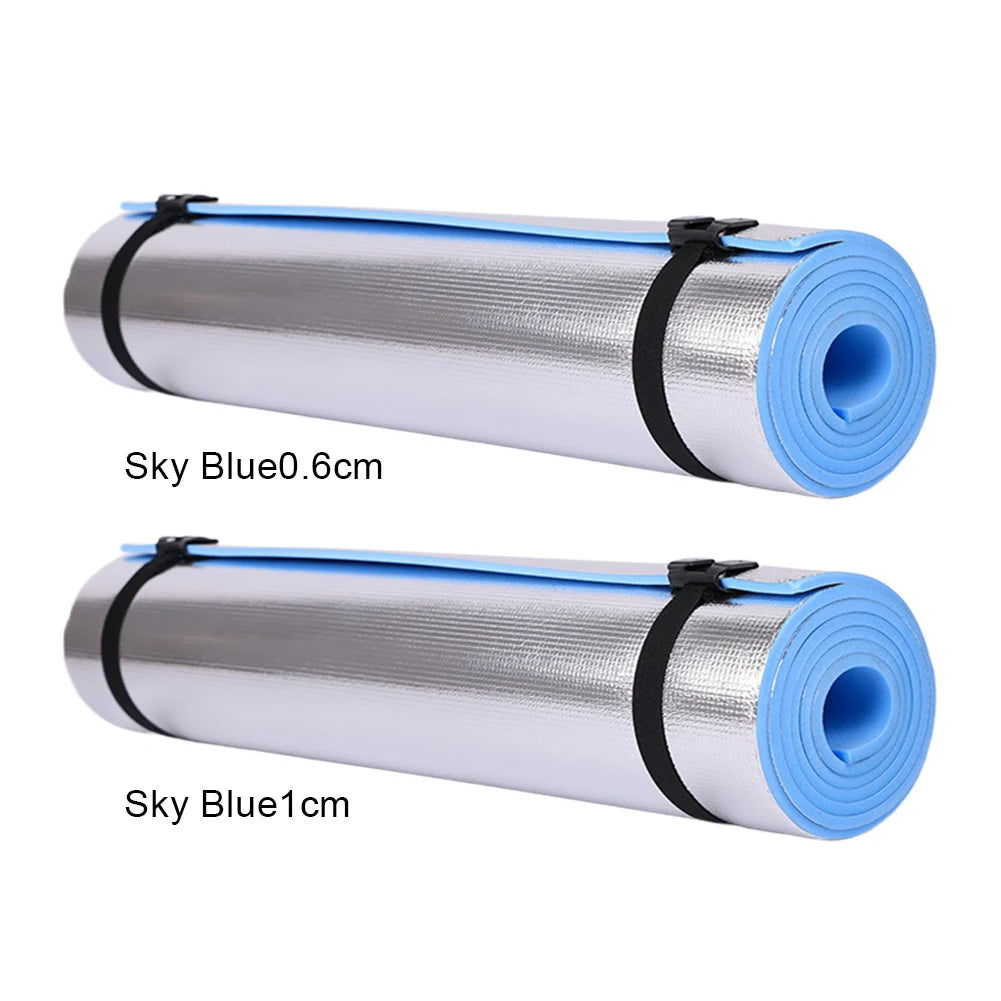 Athletic Sanctuary 10mm EVA yoga mat with thick, anti-slip surface for exercise and camping activities.