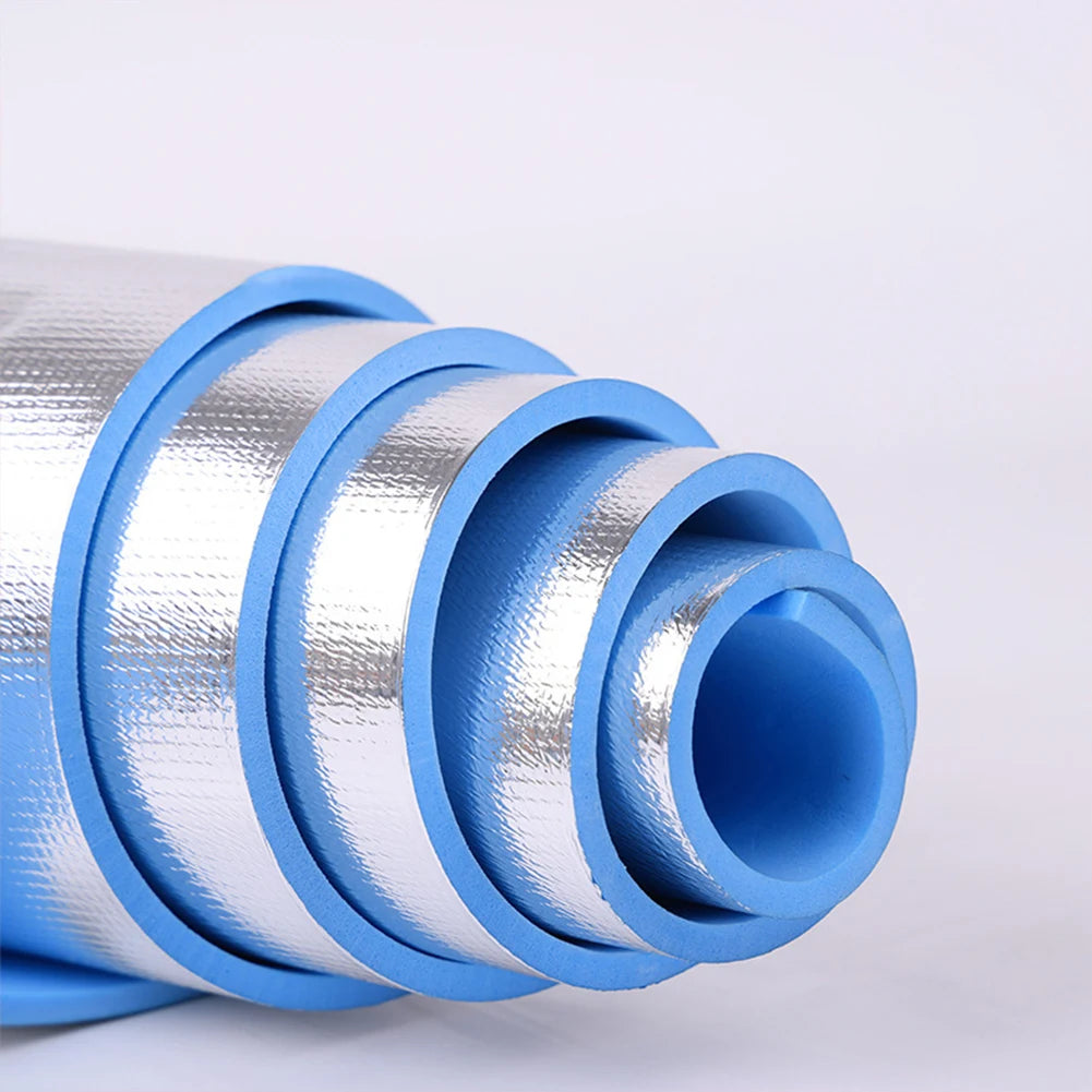 Thick 10mm EVA yoga mat by Athletic Sanctuary with anti-slip surface, ideal for exercise, yoga, and camping activities.