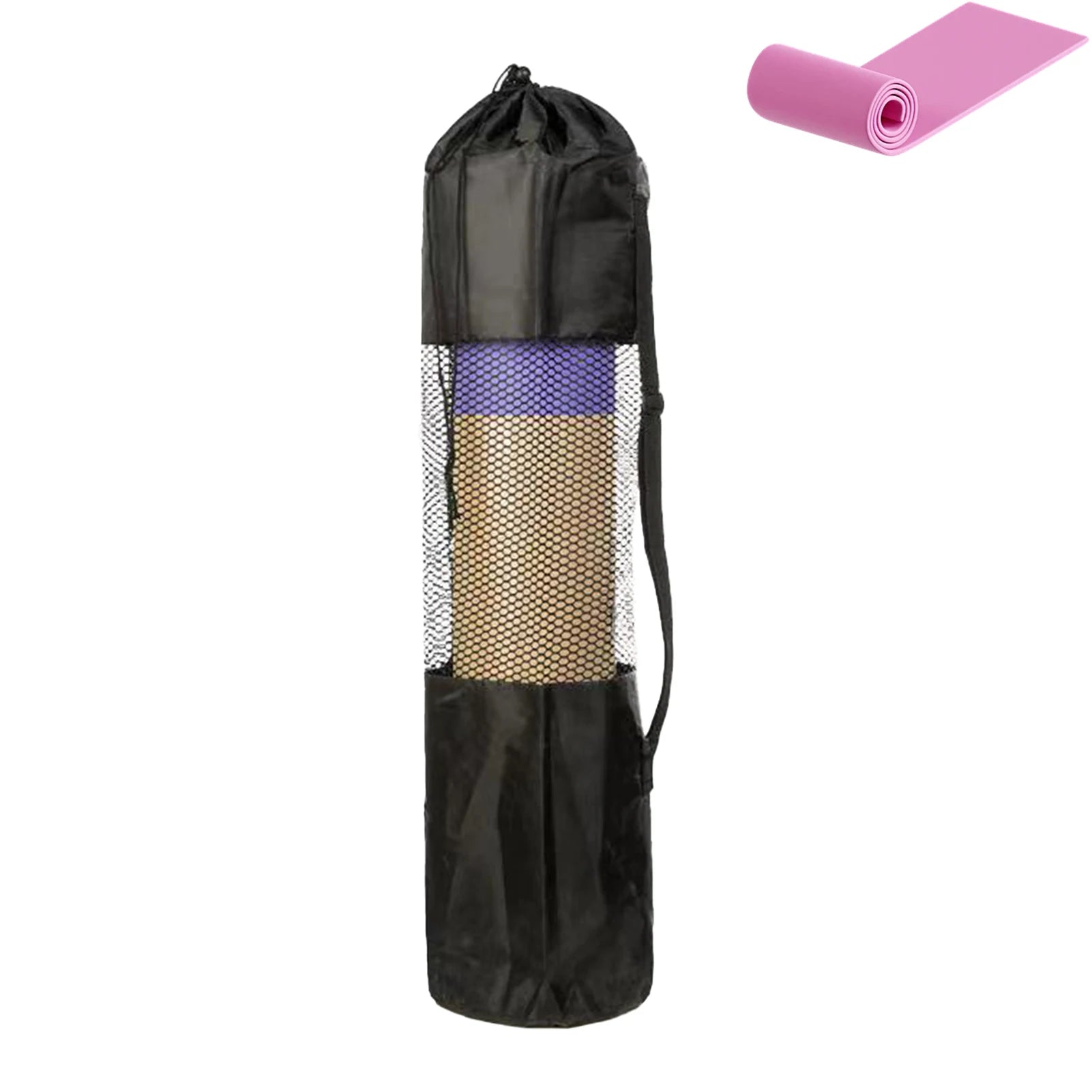 Lightweight waterproof yoga mat bag by Athletic Sanctuary made of durable Oxford cloth with a shoulder strap.