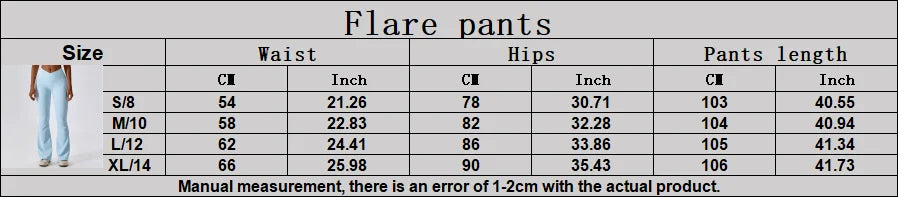Women’s high-waist flared leggings by Athletic Sanctuary, showcasing a sleek fit and flowing flare design for active wear.
