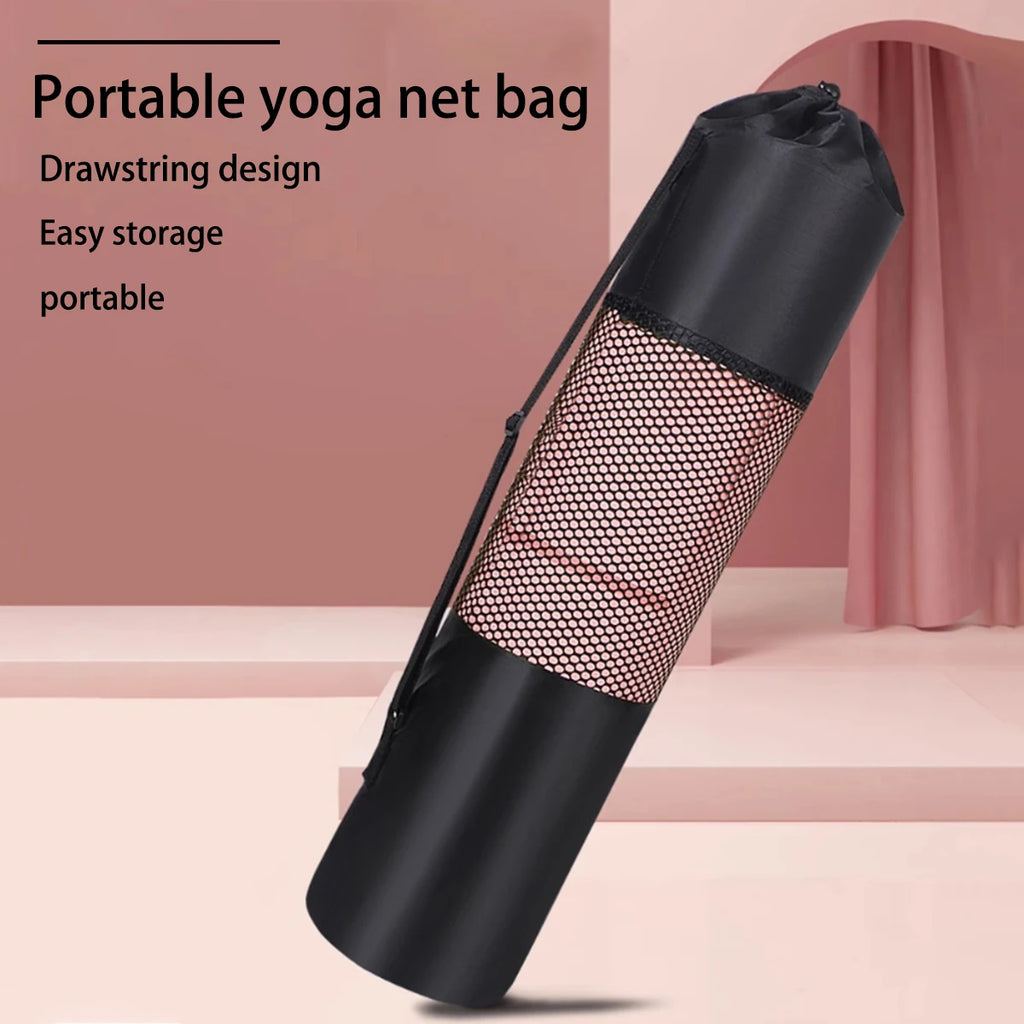 Athletic Sanctuary breathable yoga mat bag made of Oxford fabric with adjustable strap for easy carrying.