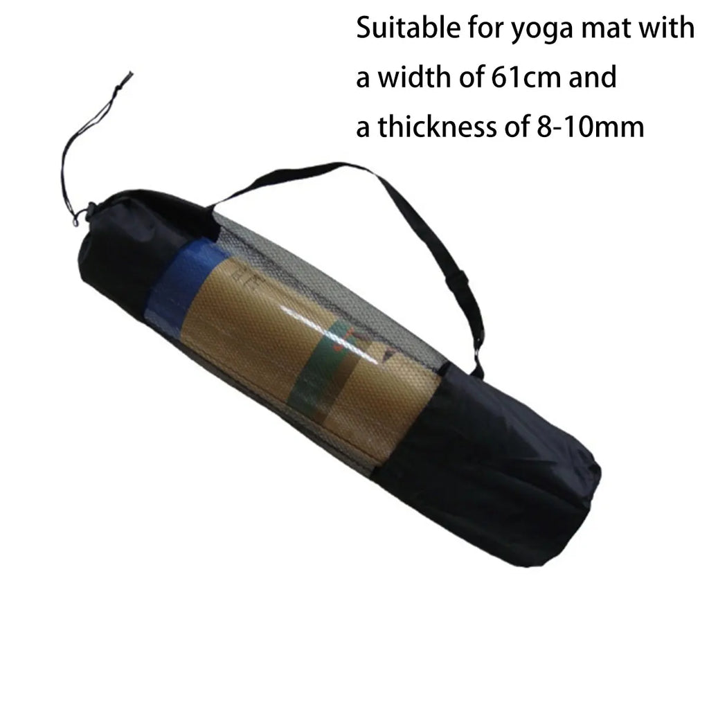 Athletic Sanctuary breathable yoga mat bag made of durable Oxford fabric with a strap for easy carrying.