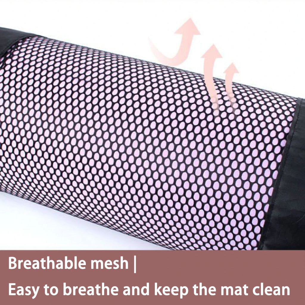 Athletic Sanctuary breathable yoga mat bag made of Oxford fabric with strap for easy carrying and storage.