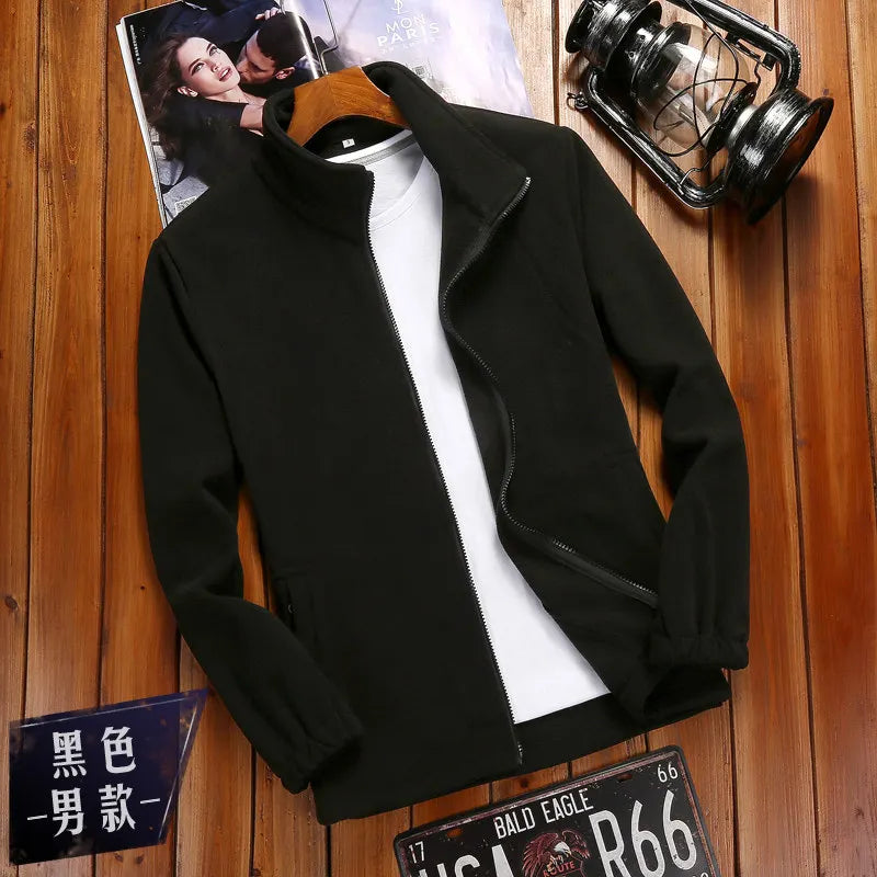 Black women's fleece zip-up sweatshirt by Athletic Sanctuary, styled over a white shirt, casual running jacket for cool weather.
