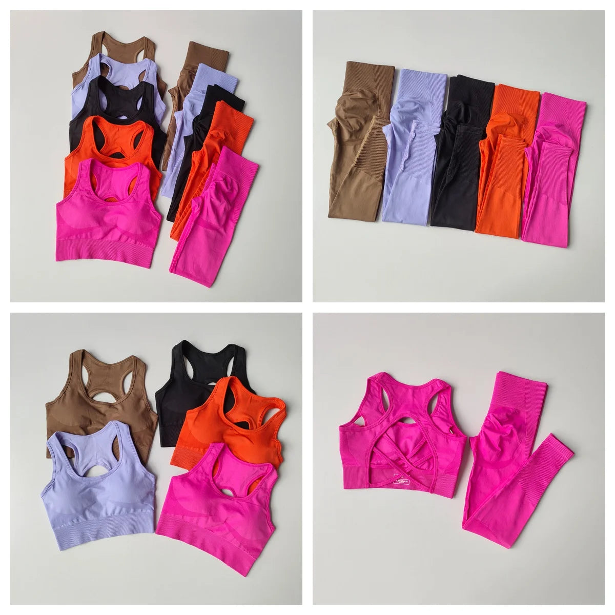 Women’s seamless gym set with high waist leggings and sports bra from Athletic Sanctuary, designed for comfort and support.